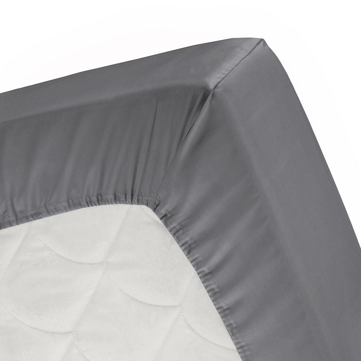 Topper hoeslaken enkele split jersey antraciet