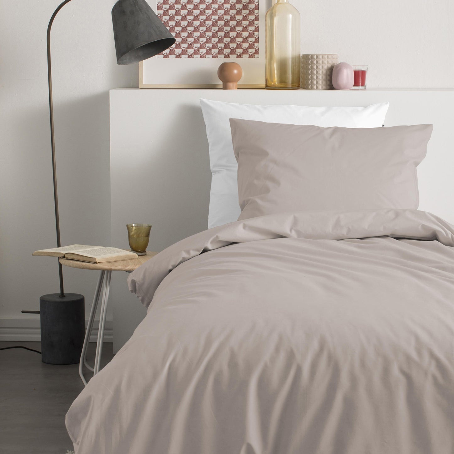 Morning dekbedovertrek flanel taupe