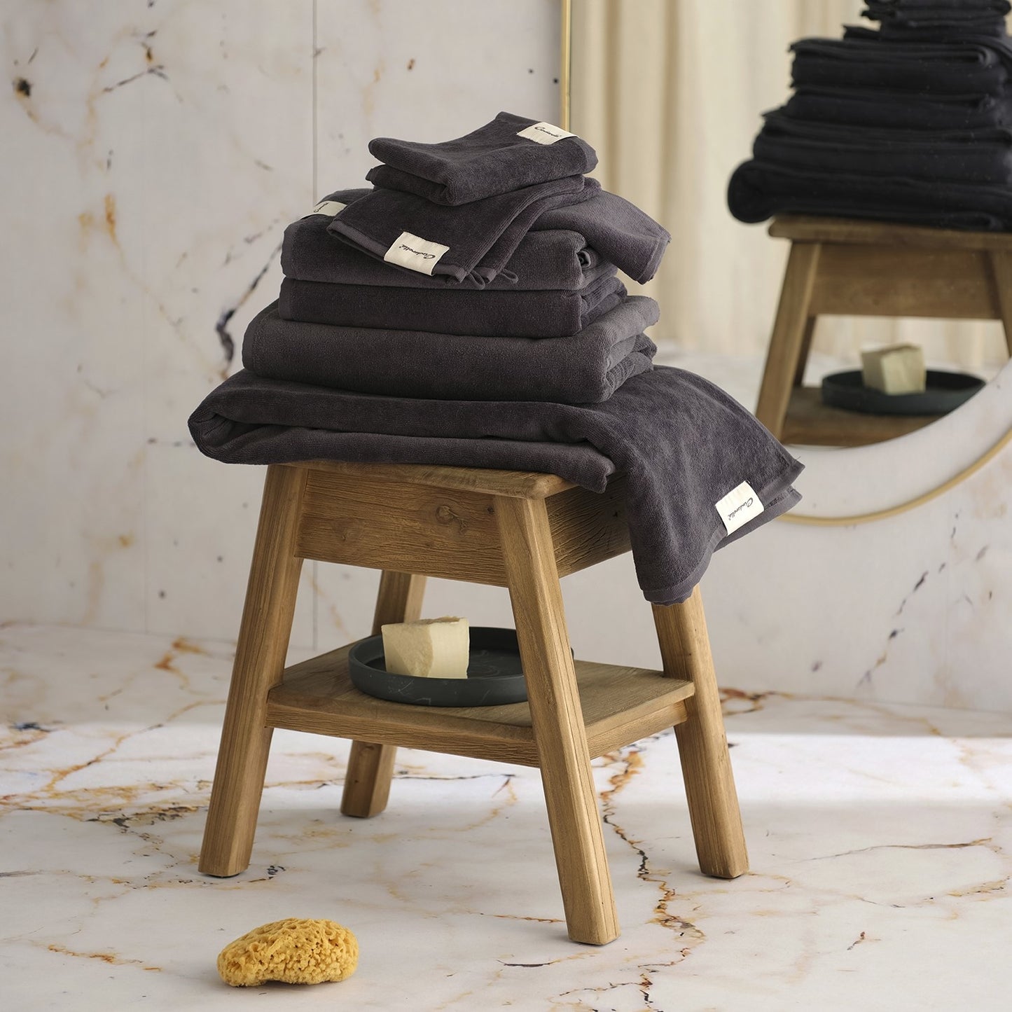 Sundays gastendoek antraciet (2 stuks)