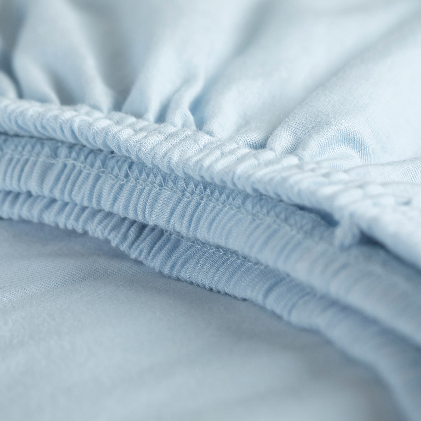 Topper hoeslaken jersey lichtblauw