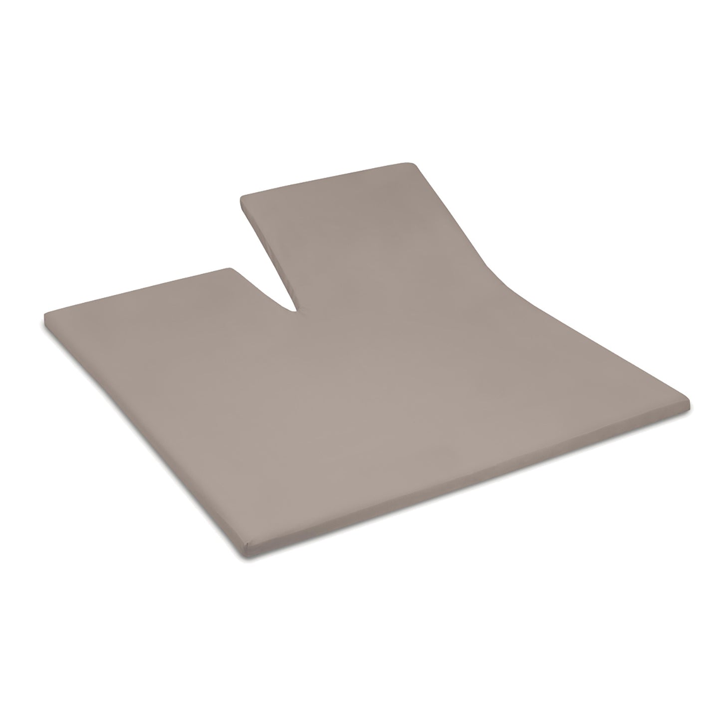 Topper hoeslaken enkele split double jersey taupe