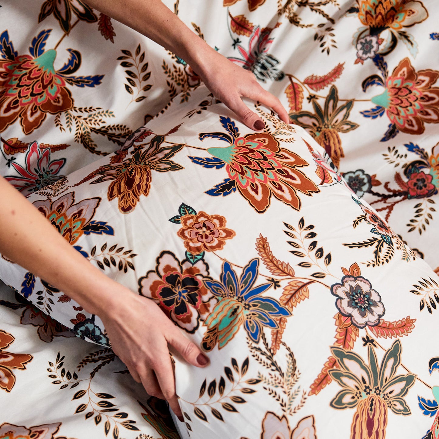 Nomade dekbedovertrek katoen multi