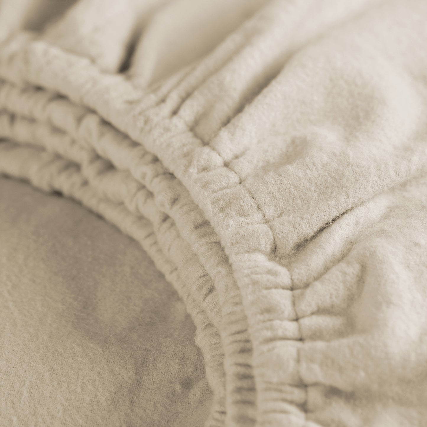 Hoeslaken flanel light sand