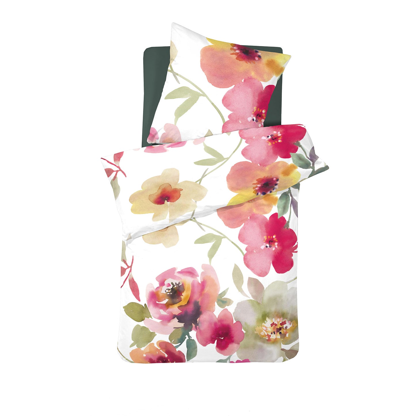 Flore dekbedovertrekset katoen roze