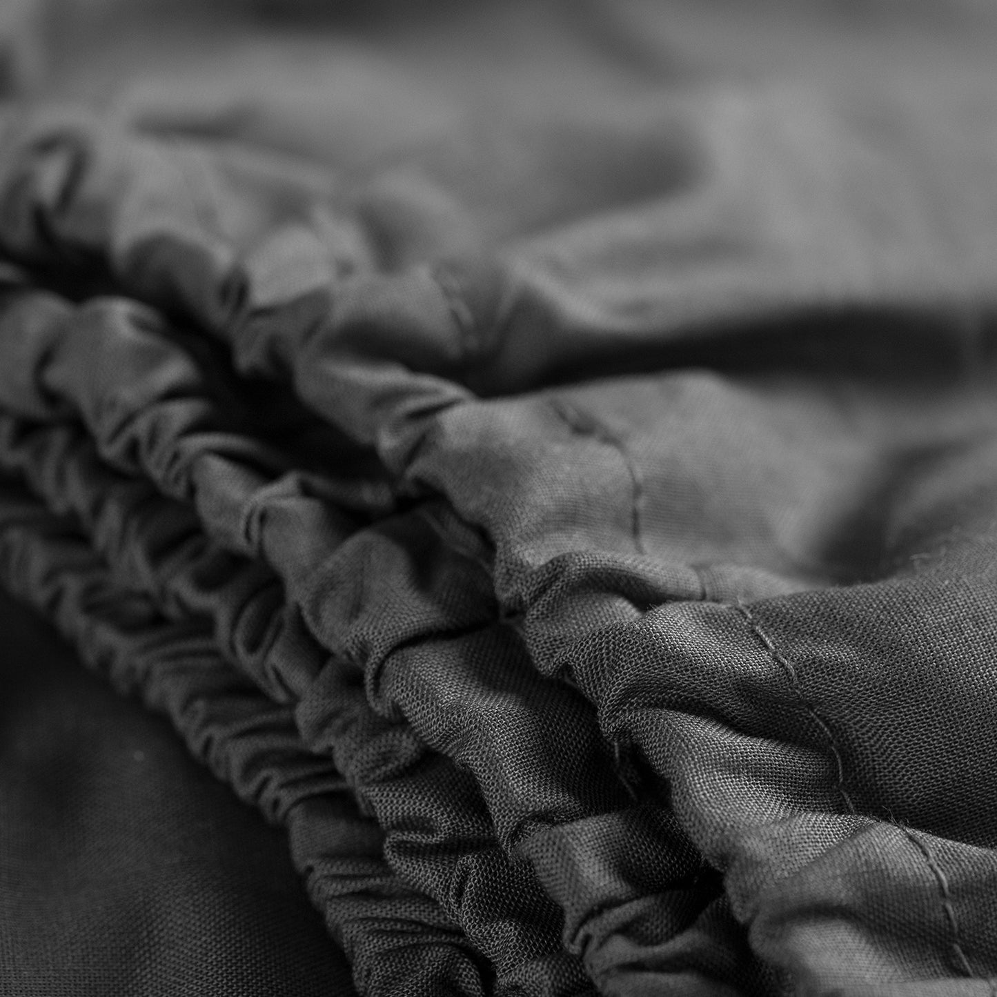 Weekend topper hoeslaken dubbele split katoen antraciet