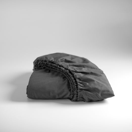 Weekend hoeslaken hoge hoek katoen antraciet