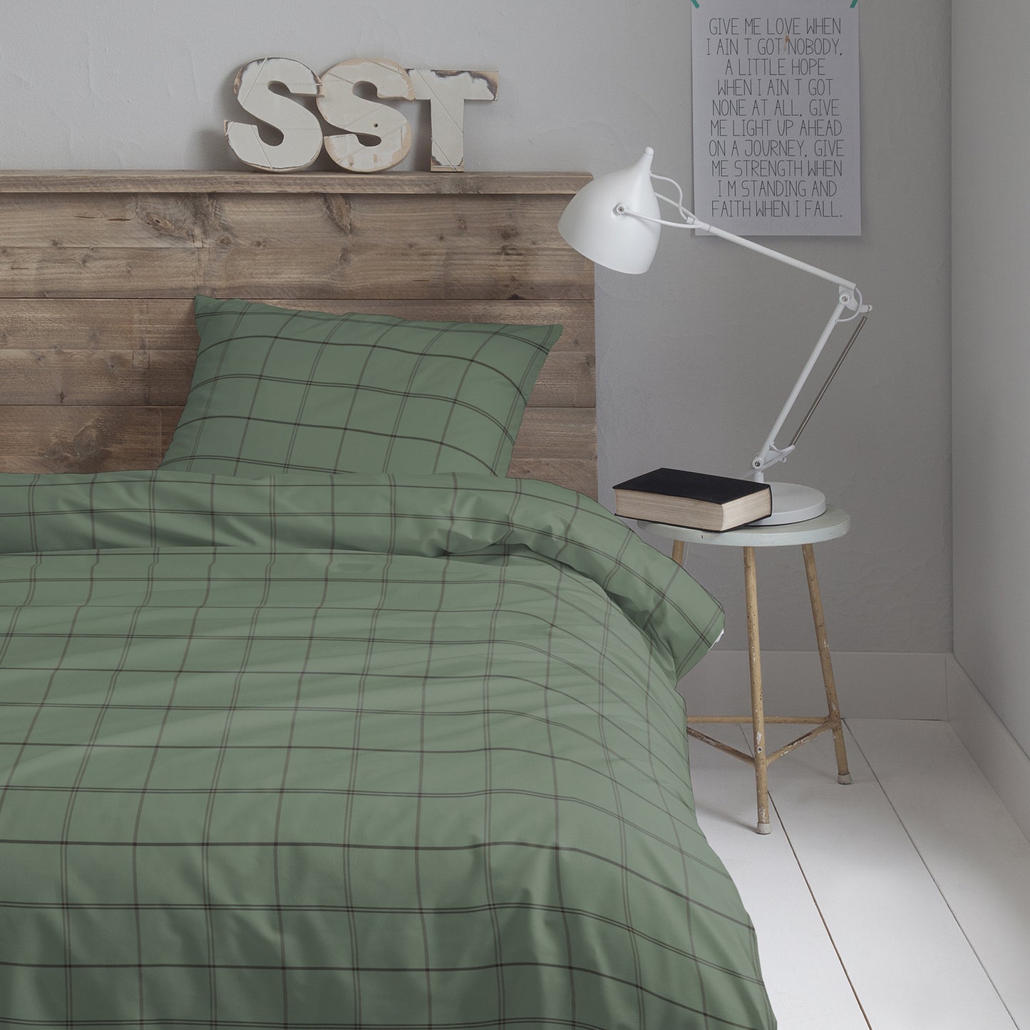 Kody dekbedovertrek flanel groen