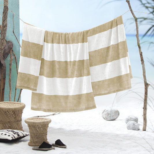 Dune stripe strandlaken XXL zand
