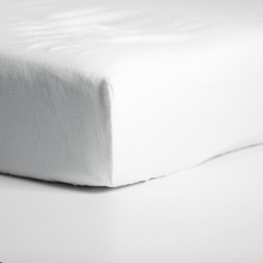 Hoeslaken premium molton hoge hoek wit