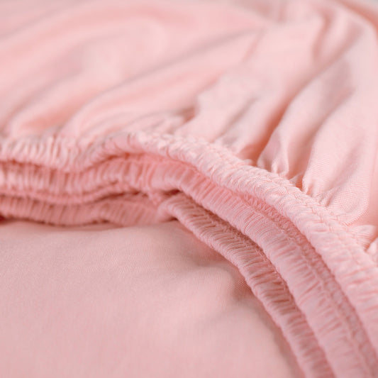 Hoeslaken jersey roze