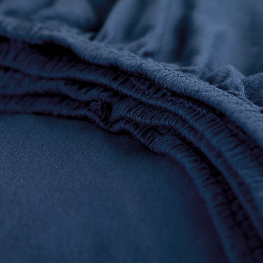 Hoeslaken jersey navy