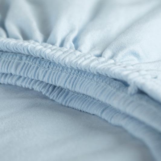 Hoeslaken jersey lichtblauw