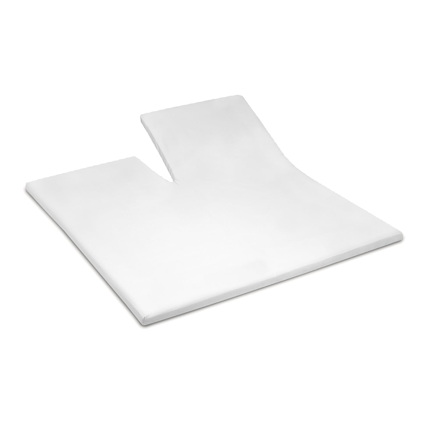 Topper hoeslaken enkele split double jersey wit