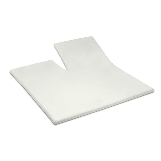 Topper hoeslaken enkele split double jersey ivoor