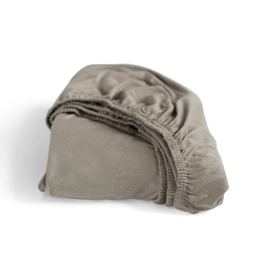 Hoeslaken double jersey taupe