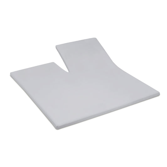 Topper hoeslaken enkele split double jersey lichtgrijs