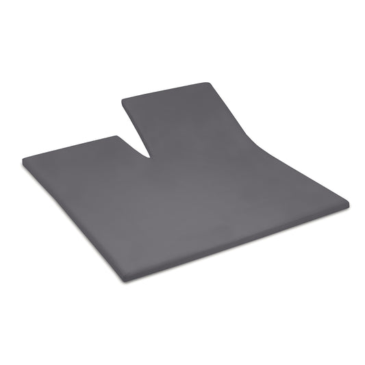 Topper hoeslaken enkele split double jersey antraciet