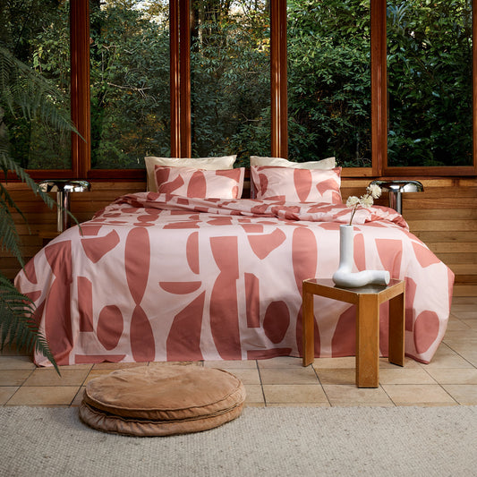 Barista dekbedovertrek katoen roze