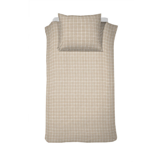 Carre dekbedovertrek flanel naturel