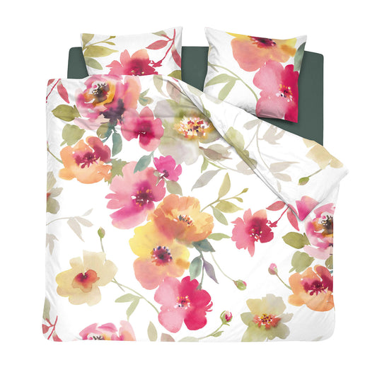 Flore dekbedovertrekset katoen roze