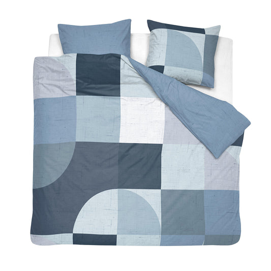 Rune dekbedovertrekset katoen blauw