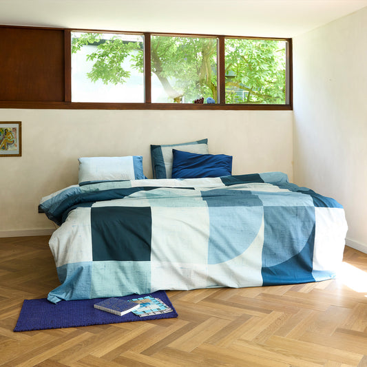 Rune dekbedovertrekset katoen blauw