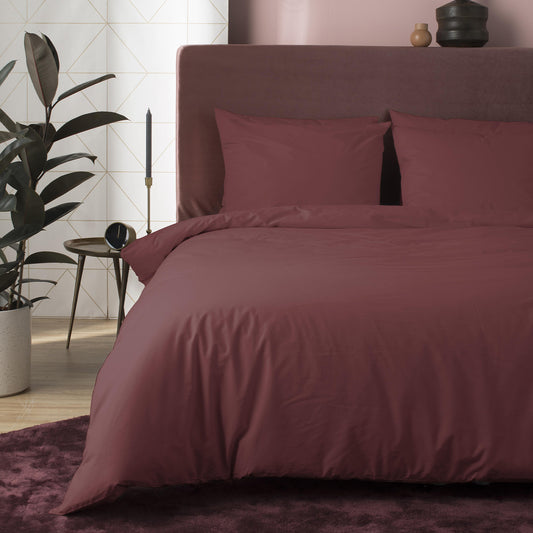 Weekend dekbedovertrek katoen bordeaux