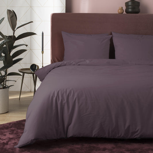 Weekend dekbedovertrek katoen paars