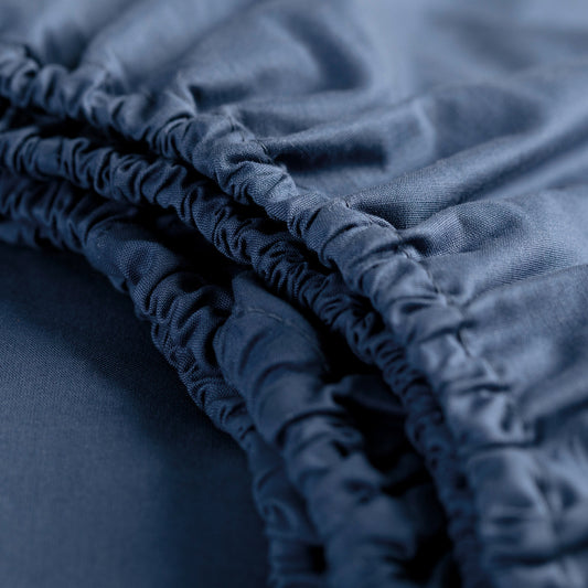 Weekend hoeslaken hoge hoek katoen navy