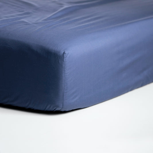 Weekend hoeslaken hoge hoek katoen navy