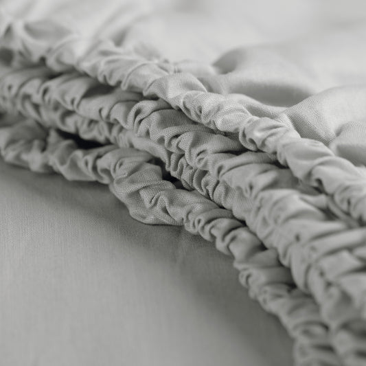 Weekend hoeslaken hoge hoek katoen lichtgrijs