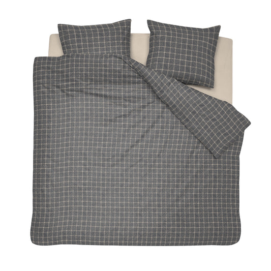 Brecht dekbedovertrek katoen antraciet