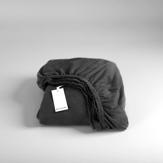 Hoeslaken jersey antraciet