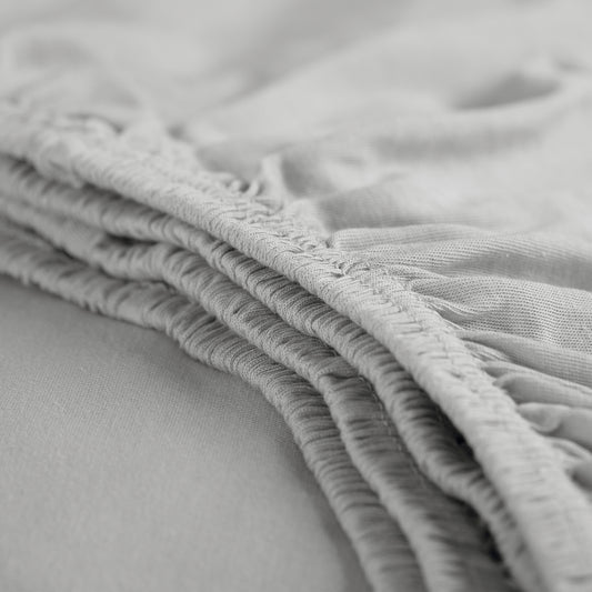 Hoeslaken jersey lichtgrijs