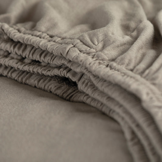 Hoeslaken jersey taupe