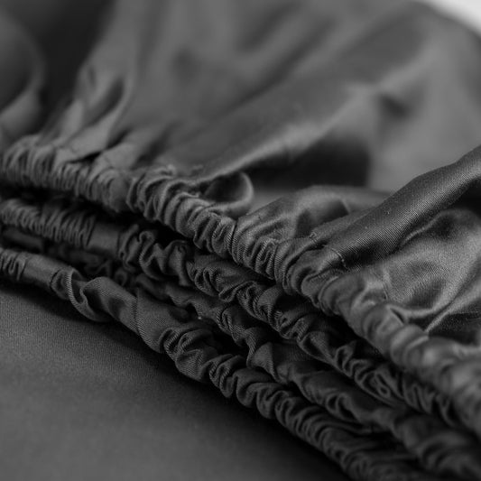 Sundays hoeslaken katoen-satijn antraciet